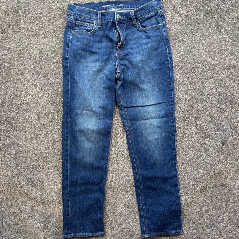 Old Navy Wow Boyfriend Jeans Womens 6 Short Mid Rise Medium Wash Denim 7650
